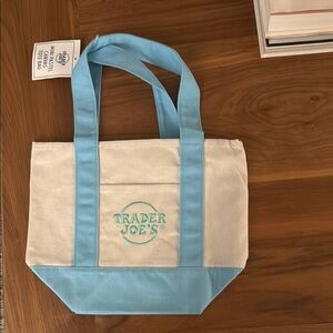 Blue spring edition mini Trader Joe’s tote